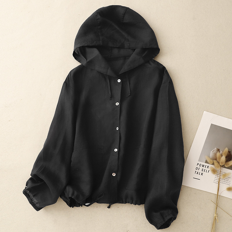 Nina Mercer Linen Hoodie