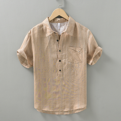 Sardinia Linen Cotton Polo Shirt