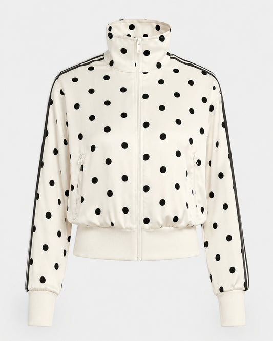 Odette Polka Satin Track Top