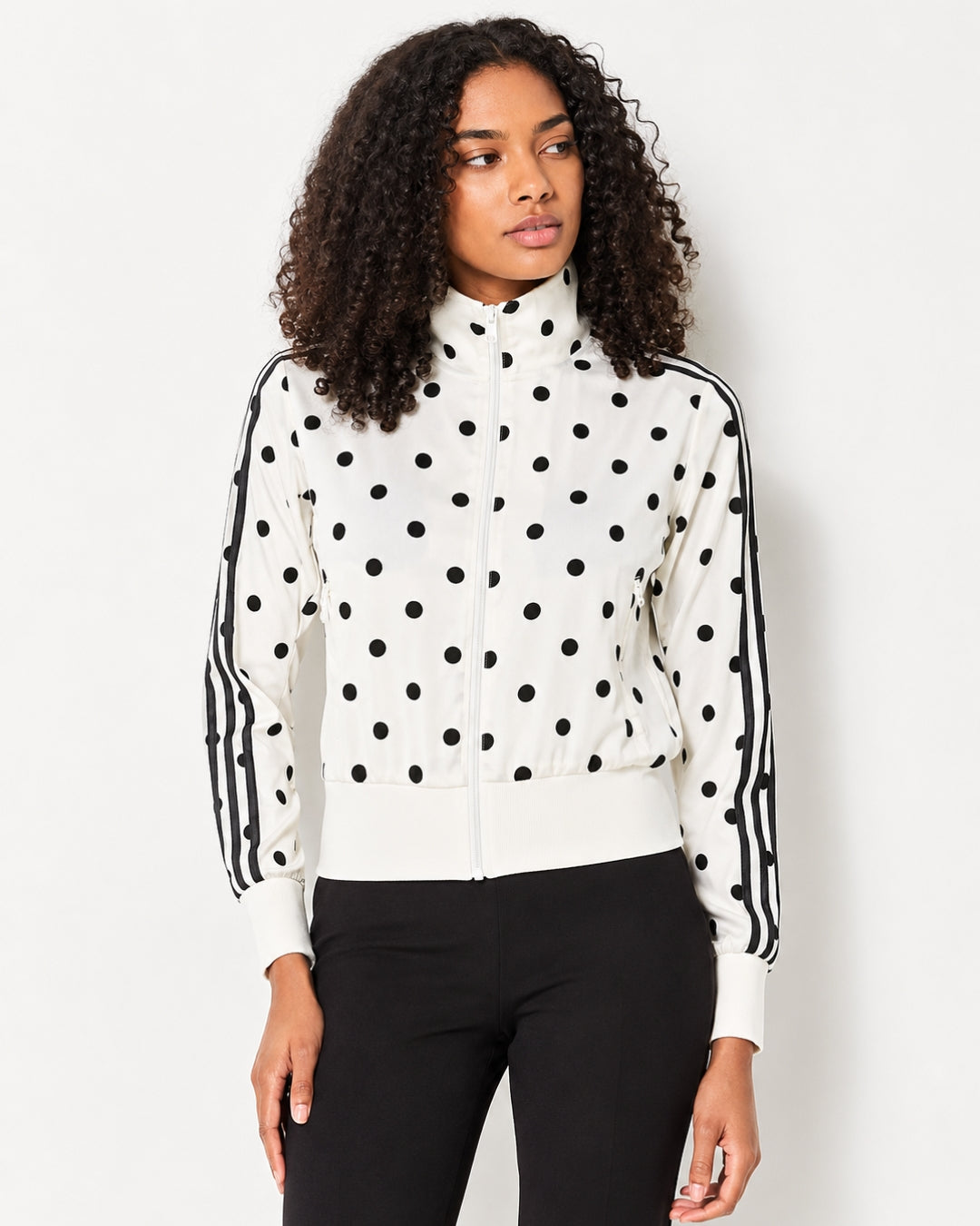 Odette Polka Satin Track Top