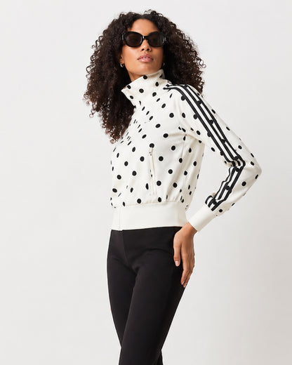 Odette Polka Satin Track Top