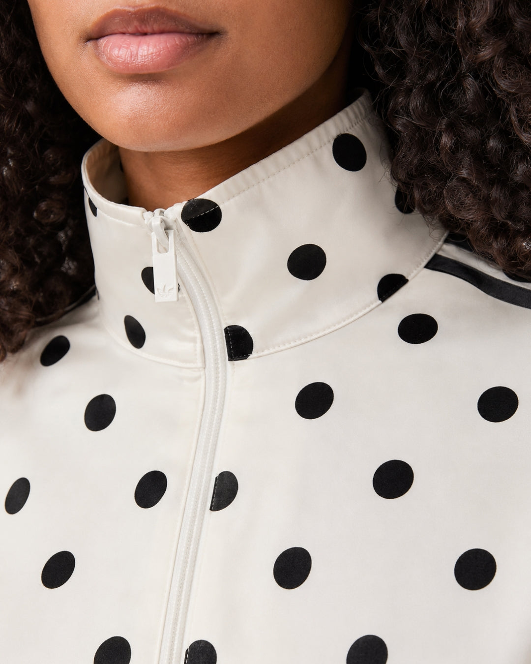 Odette Polka Satin Track Top