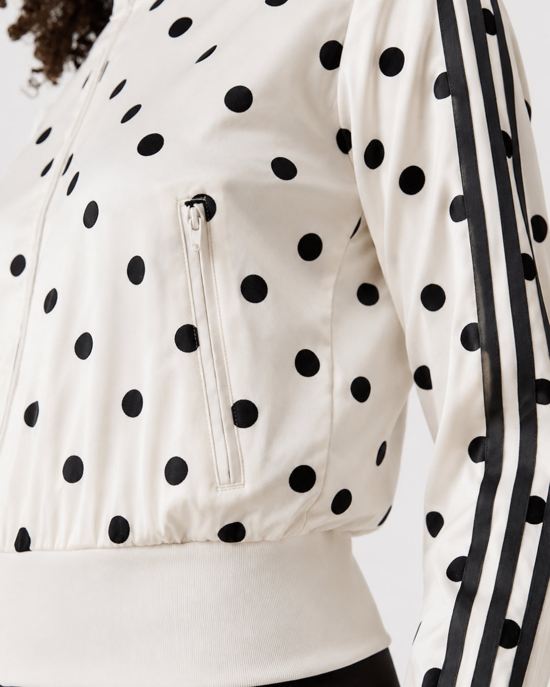 Odette Polka Satin Track Top