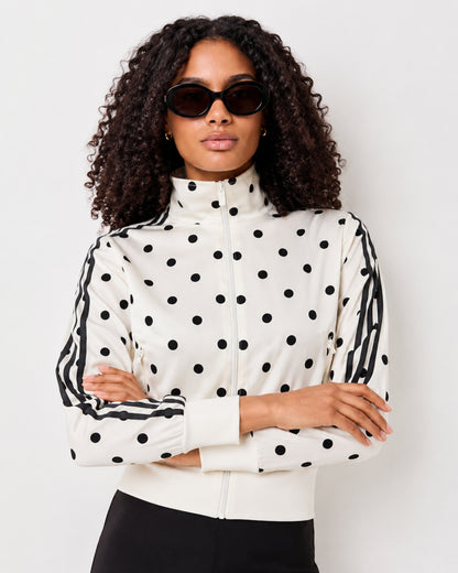 Odette Polka Satin Track Top
