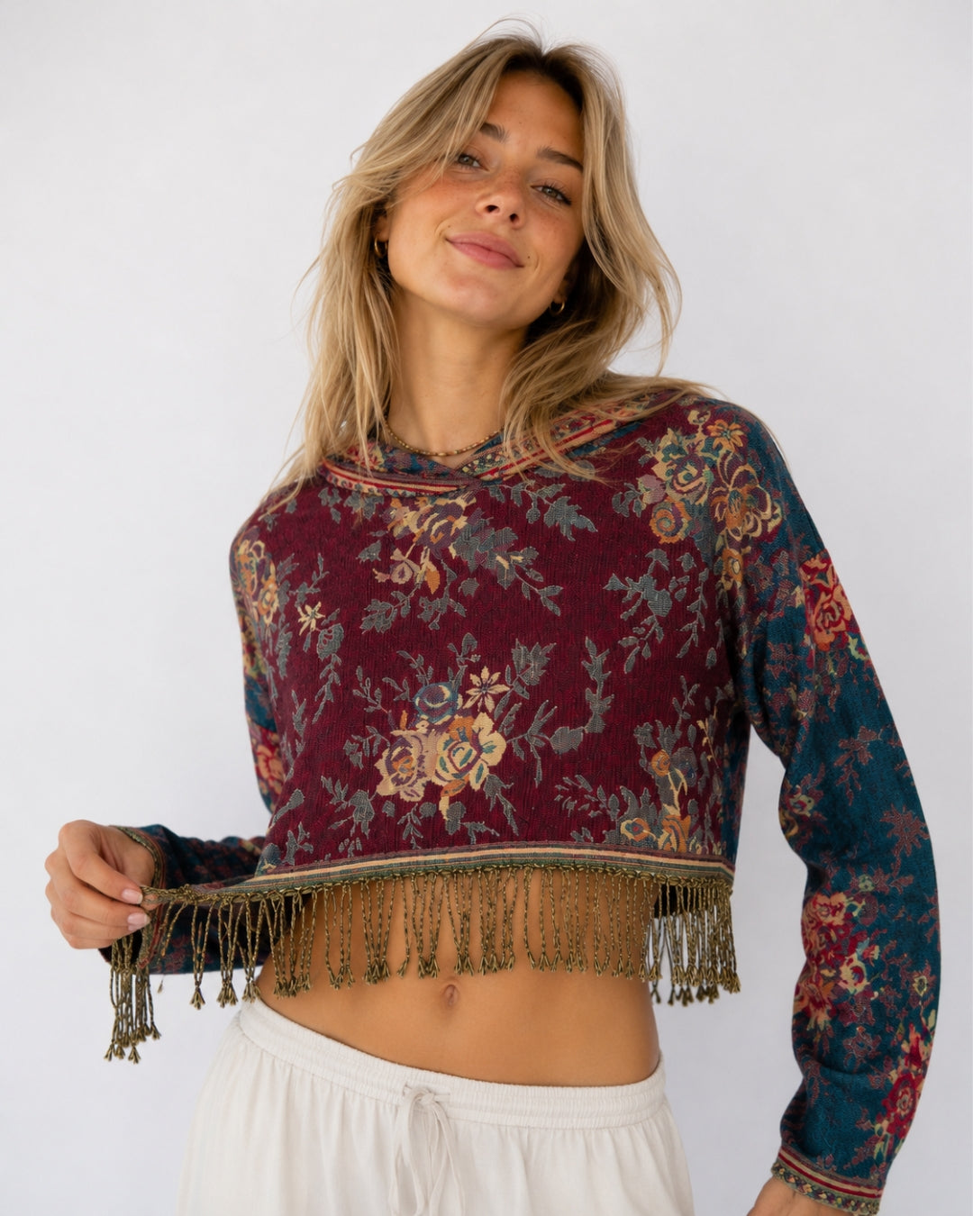 Pashmina Cropped Hoodie