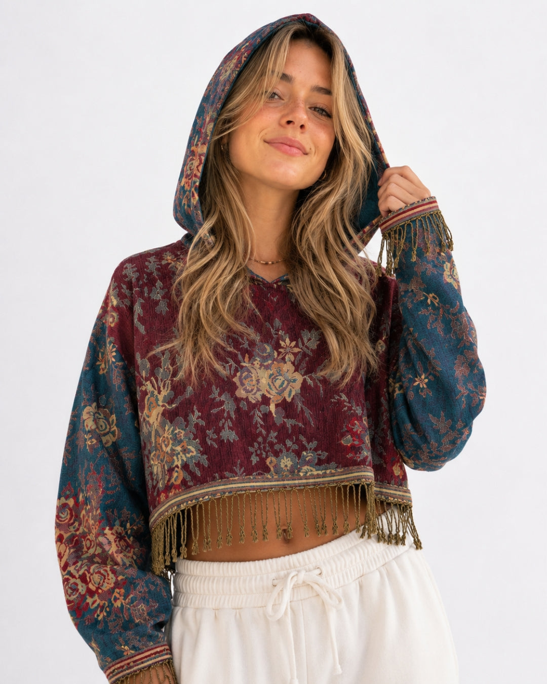 Pashmina Cropped Hoodie