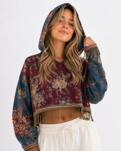 Pashmina Cropped Hoodie
