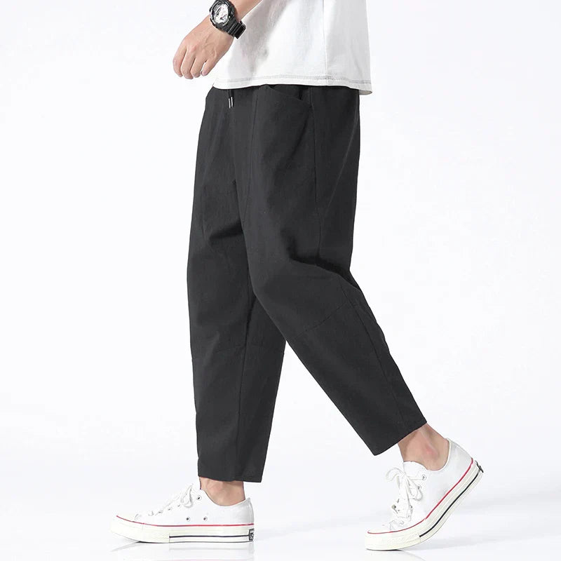 Katachi Cropped Linen Pants