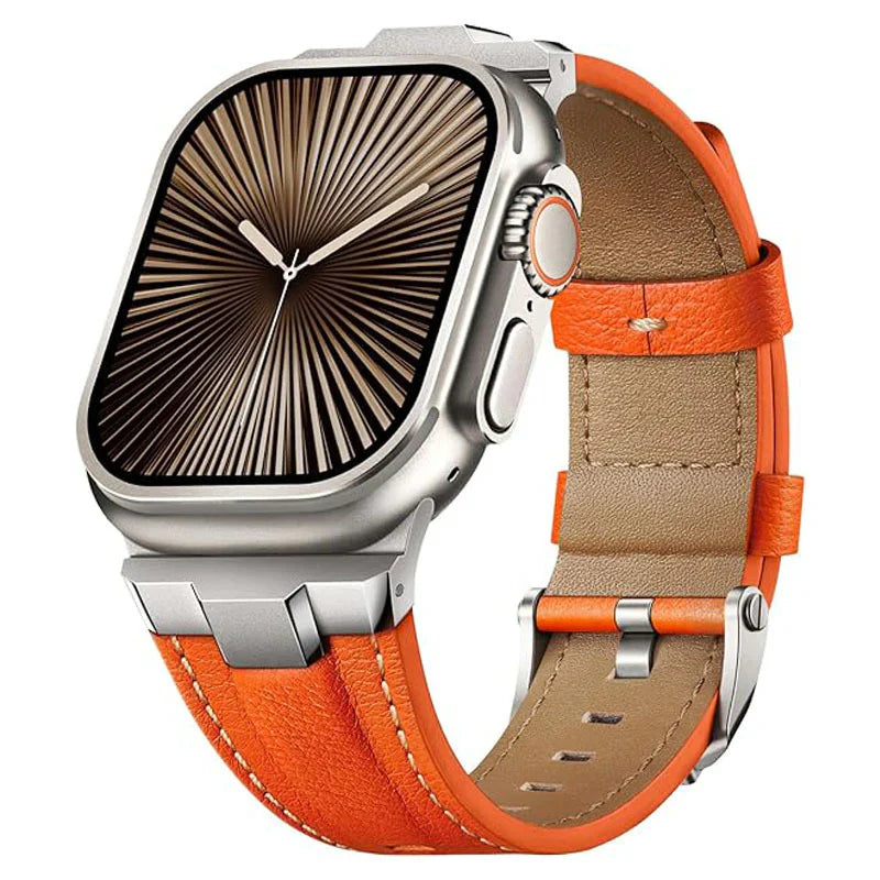 TitaniumEdge Leather Apple Watch Band