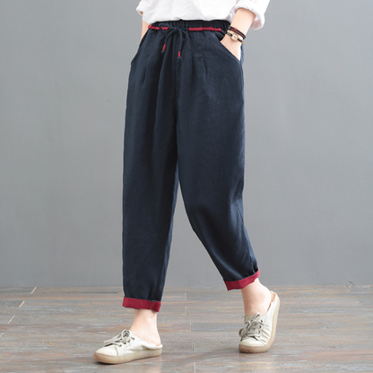 Fifth Avenue Barrel Linen Pants