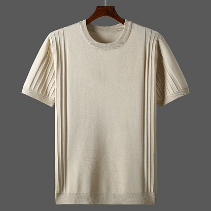 Terrence Pleated Knit Tee