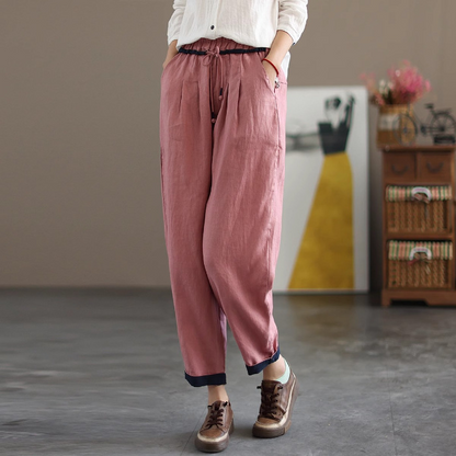 Fifth Avenue Barrel Linen Pants