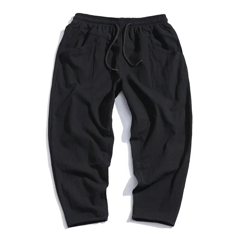 Katachi Cropped Linen Pants