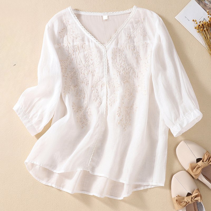 Jane Austen Linen Blouse